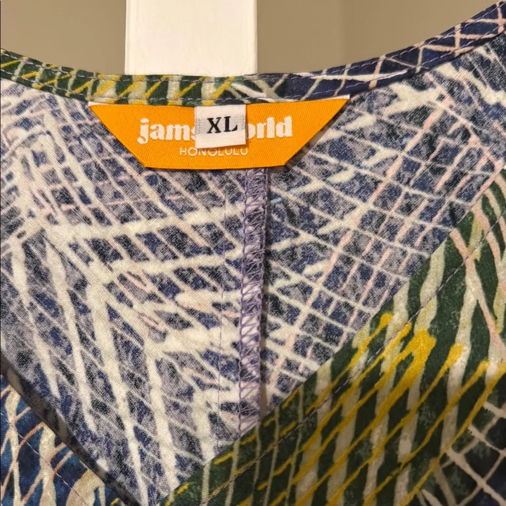 Jams World Blue and Green Abstract Dress - Picture 3 of 5